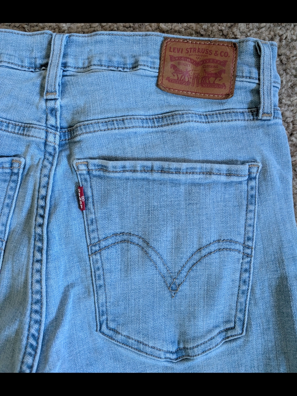 Levi's Mile High Women's High Rise Super Skinny Light Wash Blue Denim Jeans - Picture 7 of 7